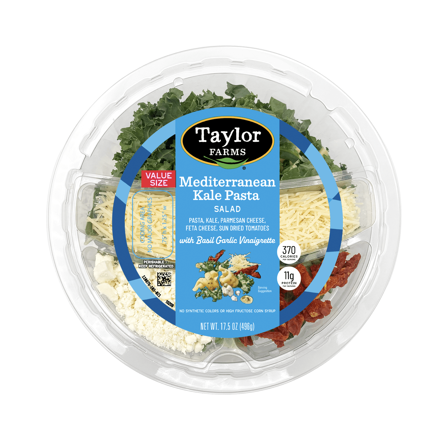 Taylor Farms Family Size Mediterranean Kale Pasta Salad Fresh Packaged