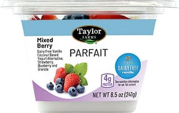 Taylor Farms Mixed Berry Parfait with Dairy Free Vanilla Coconut Based Yogurt Alternative, 8.5 oz
