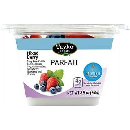 Taylor Farms Mixed Berry Parfait with Dairy Free Vanilla Coconut Based Yogurt Alternative, 8.5 oz