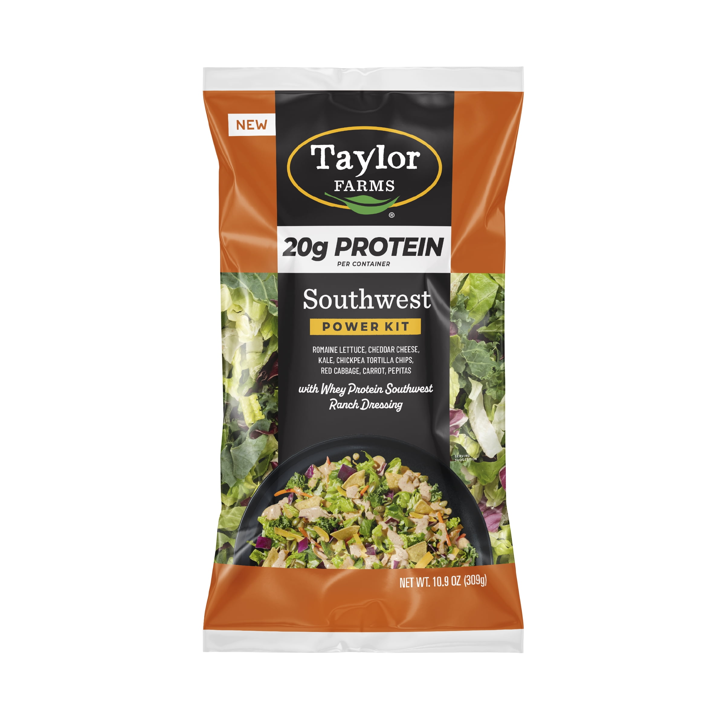 Taylor Farms Protein Southwest Chopped Salad Kit, 10.9 oz, Fresh