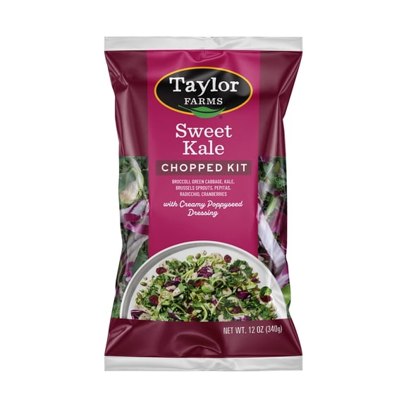 Taylor Farms Sweet Kale Chopped Salad Kit, 12 oz Bag, Fresh