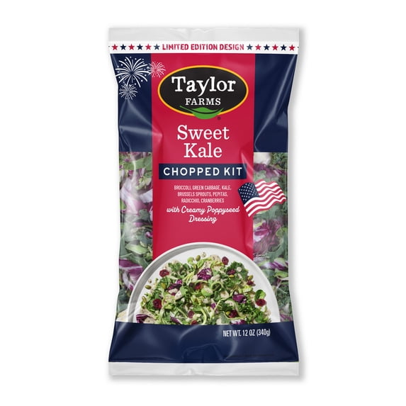 Taylor Farms Sweet Kale Chopped Salad Kit, 12 oz Bag, Fresh
