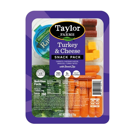 Taylor Farms Turkey & Cheddar Snack Pack, 6 oz Tray