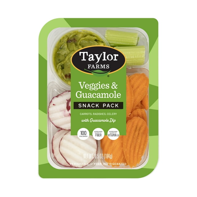 Taylor Farms Veggies & Guacamole Snack Tray