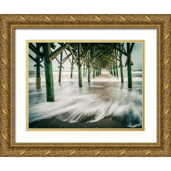 Taylor, Glenn 18x15 Gold Ornate Wood Framed with Double Matting Museum Art Print Titled - The Rushing Tide 2