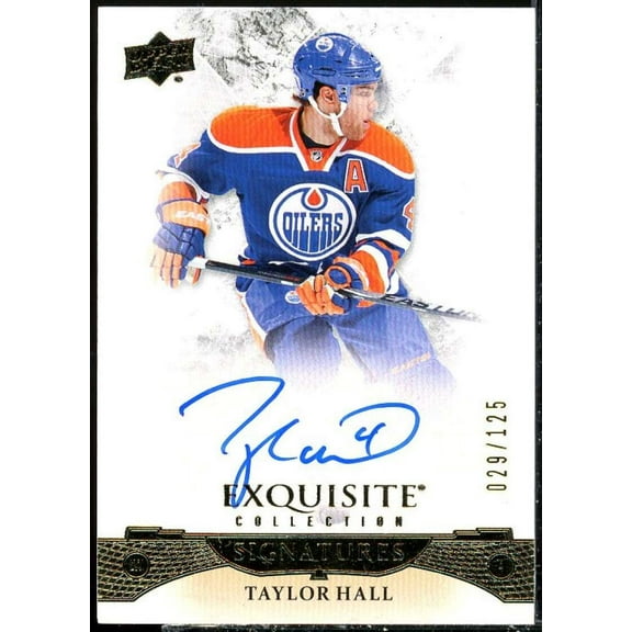 Taylor Hall Rookie Card 2015-16 Exquisite Collection Signatures #ESTH