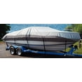 thumbnail image 1 of Taylor Heavy Duty Polyester 2-Tone Color Fabric BoatGuard Eclipse Boat Cover with Storage Bag, Tie-Down Straps and Support Pole, Fits 17' to 19' V-Hull Runabout Bow Rider, Up to 102" Beam, 1 of 3