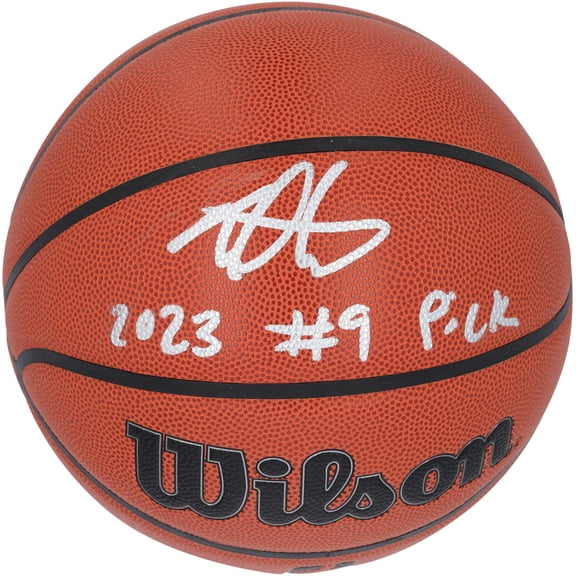 Taylor Hendricks Utah Jazz Autographed Wilson Authentic Series Indoor/Outdoor Basketball with "2023 #9 Pick" Inscription - Fanatics Authentic Certified