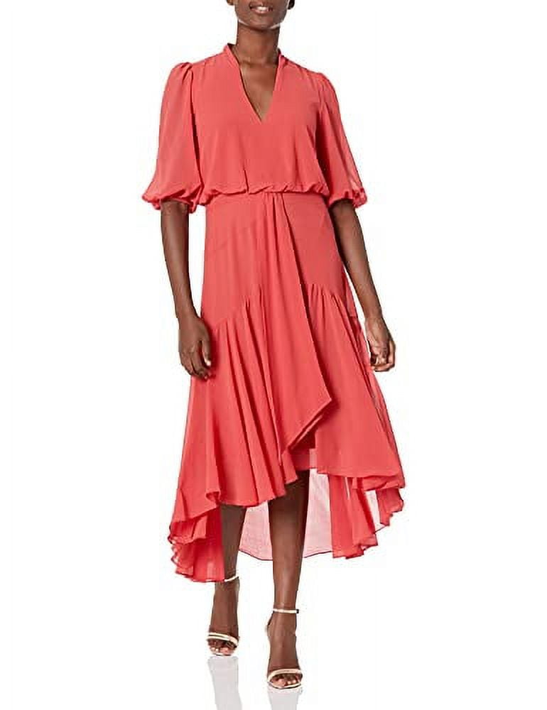 taylor chiffon midi dress Women's Taylor Chiffon Tiered Midi Dress