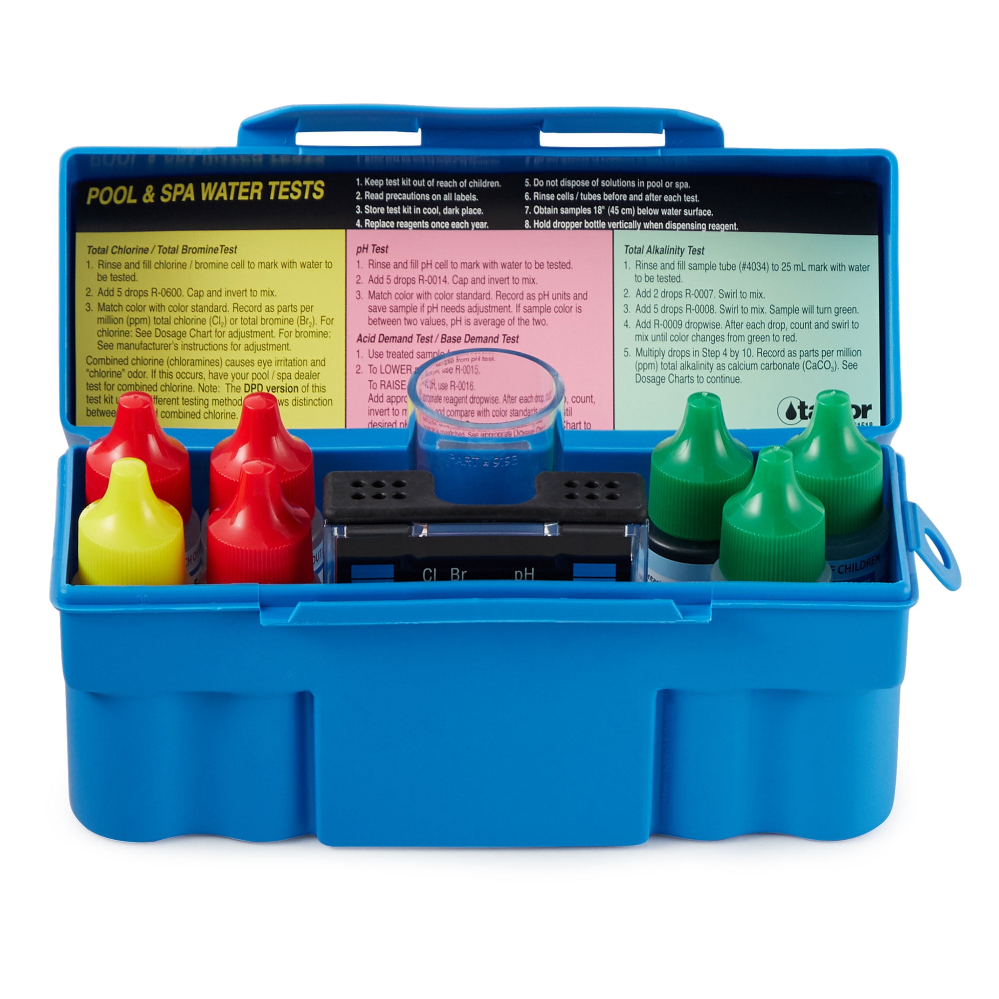 TAYLOR K-1003 Pool Chlorine, Bromine, pH, Alkalinity Test Kit - Walmart.com