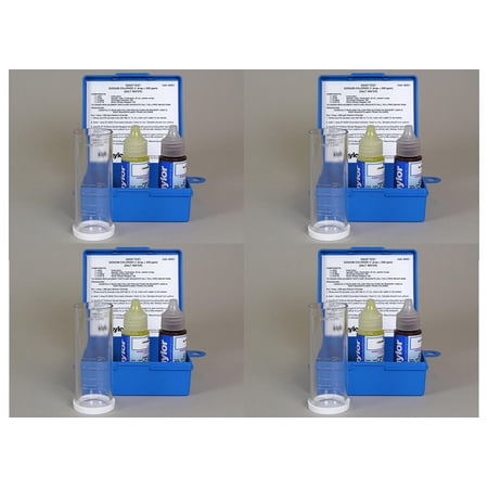 Taylor K-1766 Liquid Pool Spa Sodium Chloride Salt Water Drop Test Kit (4 Pack)