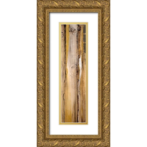 Taylor, Kari 11x32 Gold Ornate Wood Framed with Double Matting Museum Art Print Titled - Analogous I
