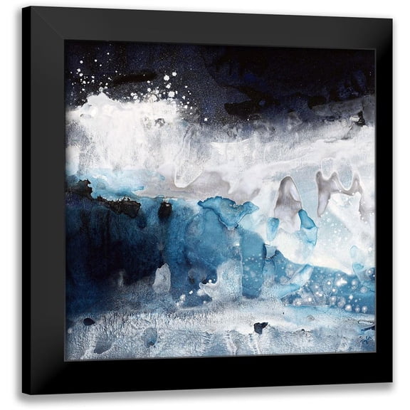Taylor, Kari 12x12 Black Modern Framed Museum Art Print Titled - Crashing Waves II