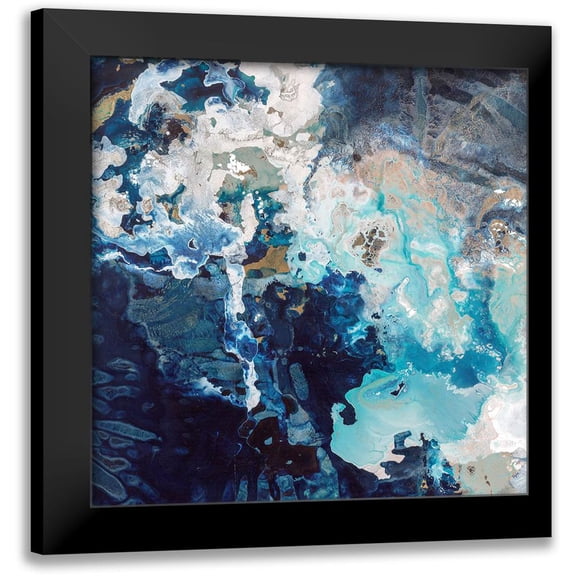 Taylor, Kari 12x12 Black Modern Framed Museum Art Print Titled - Deep Blue Pool