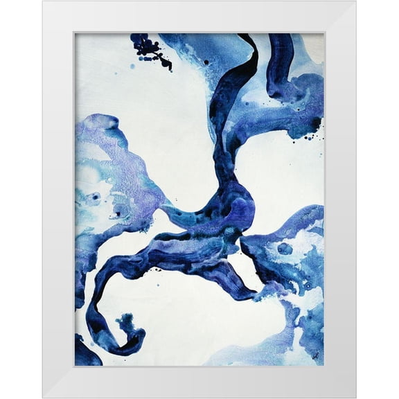 Taylor, Kari 12x14 White Modern Wood Framed Museum Art Print Titled - Indigo I