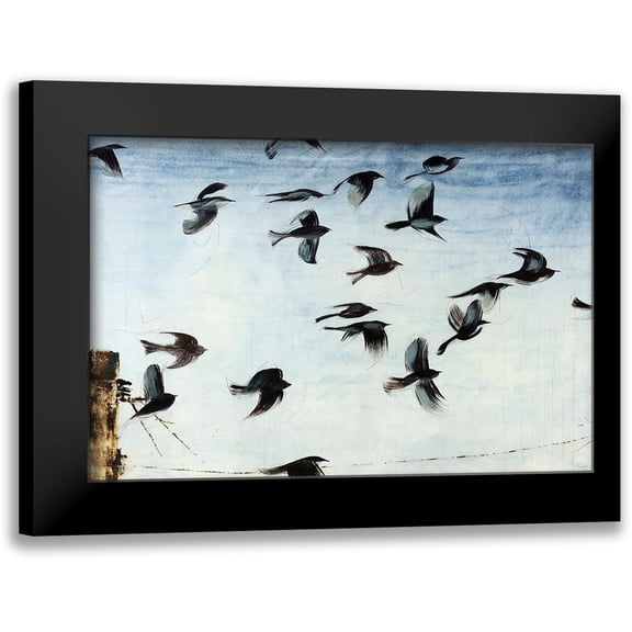 Taylor, Kari 14x11 Black Modern Framed Museum Art Print Titled - Sparrows