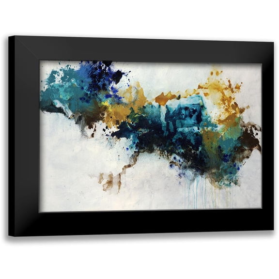 Taylor, Kari 14x11 Black Modern Framed Museum Art Print Titled - Teal Splat