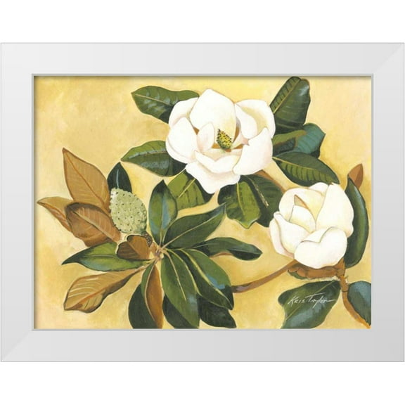 Taylor, Kris 14x12 White Modern Wood Framed Museum Art Print Titled - Southern Magnolia I