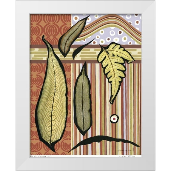 Taylor, Kris 15x18 White Modern Wood Framed Museum Art Print Titled - Go Go Leaves II