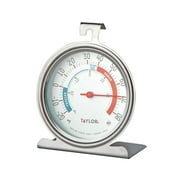 Taylor 3" Dial Refrigerator and Freezer Kitchen Thermometer, Silver