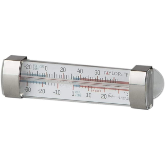 Taylor Large Tube Analog Refrigerator and Freezer Kitchen Thermometer