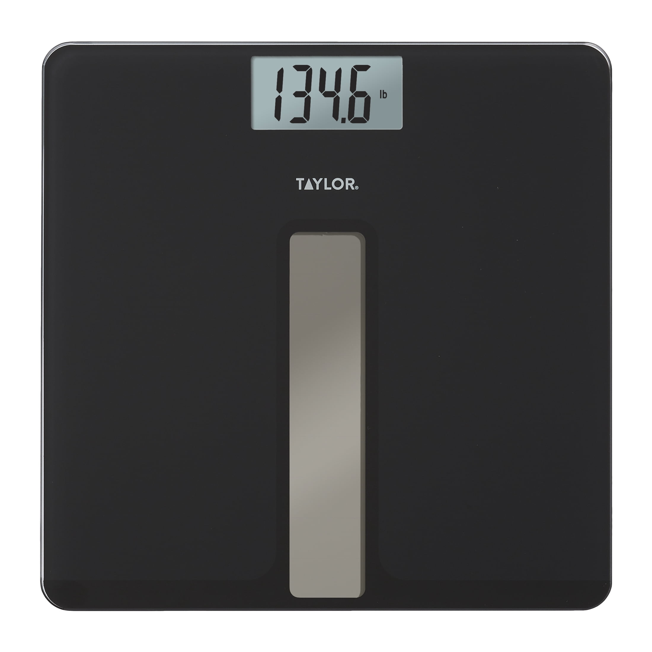 Taylor Light-Powered 11.8" x 11.8" Digital Bath Scale Black