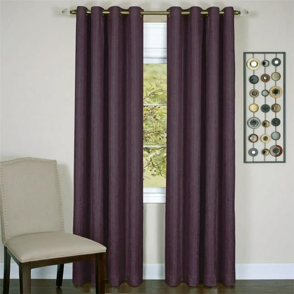 Taylor - Lined Grommet Panel, Aubergine