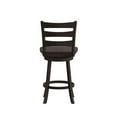 thumbnail image 1 of Taylor & Logan Ladderback Wooden Swivel Counter Stool with Footrest Gray Wash Walnut, 1 of 5