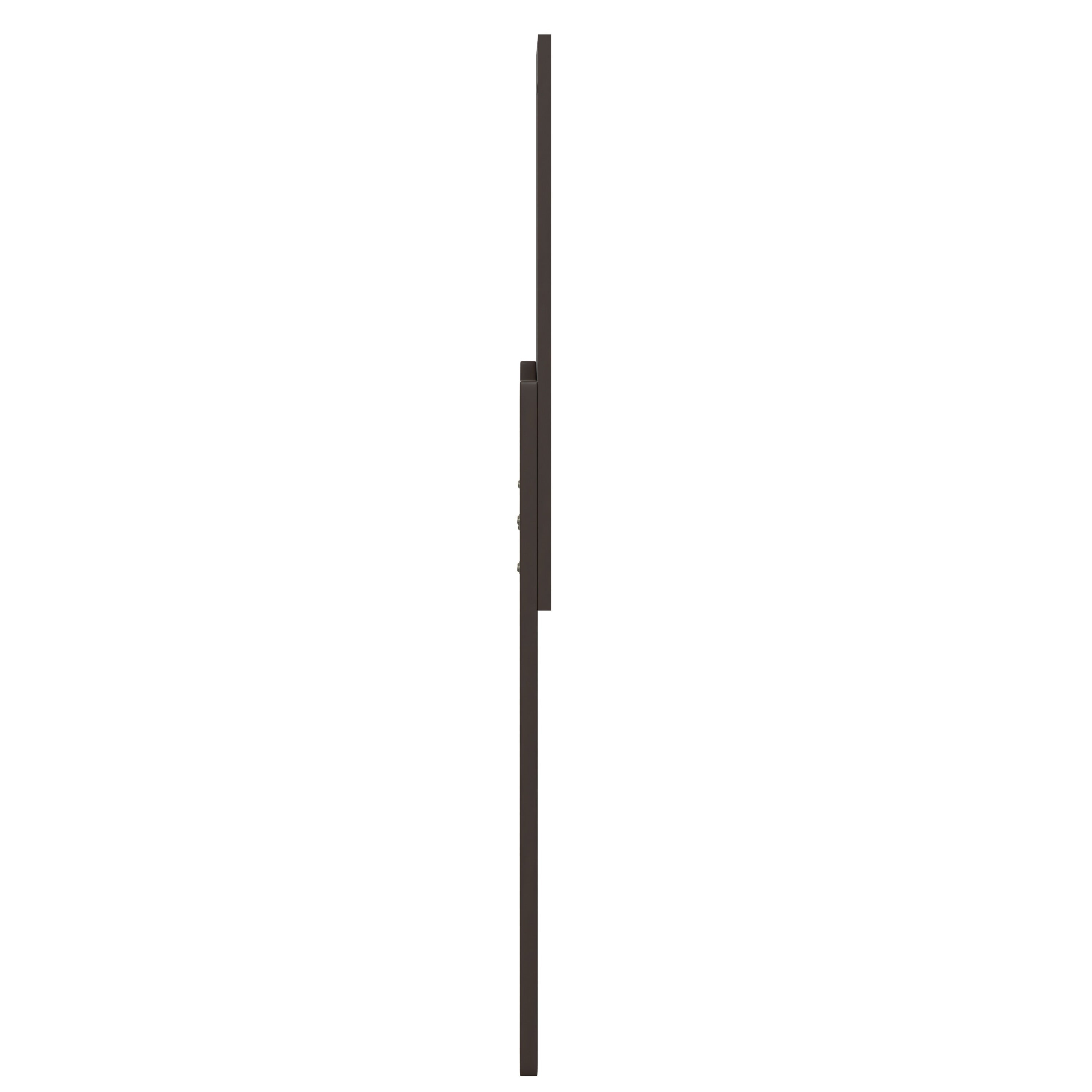 King Dark Brown Solid Wood and Metal Paneled Headboard