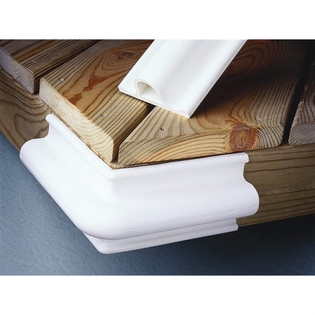 Taylor Made Products 96008 DockGard Rubber Dock Edging (Corner, 2 - 1/4" ),White