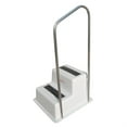 thumbnail image 1 of TAYLOR MADE PRODUCTS Stepsafe Double Dock Step Handrail Attachment, 19.5" W x 49" H, Includes Rail Only, Aluminum Construction, Added Safety, Fits 2-Step Models - 47201, Silver, White, Black, 1 of 2