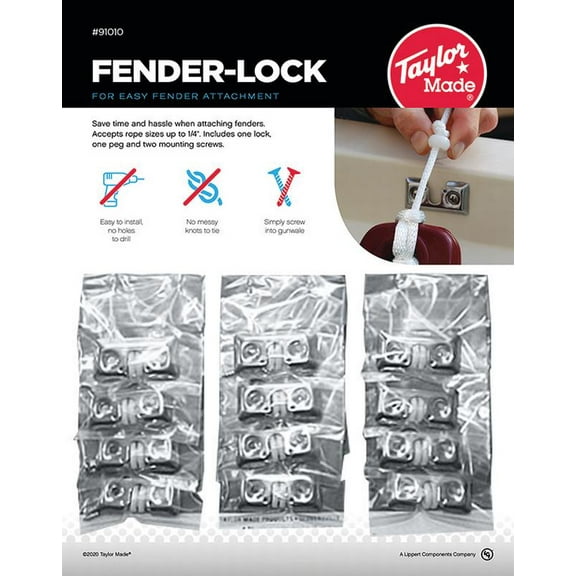 Taylor Made 91010 Fender Lock Display - Set of 12 Fender Locks