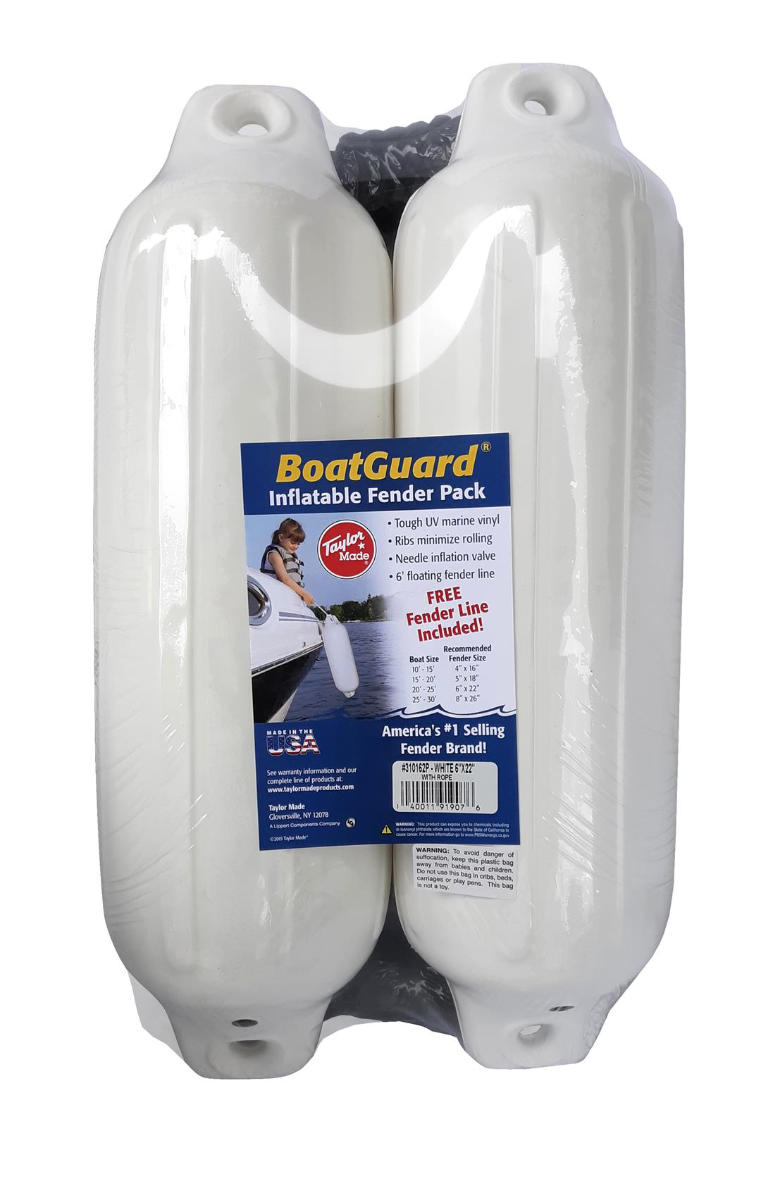 Taylor Made BoatGuard Fenders with Fender Line 2 Pack