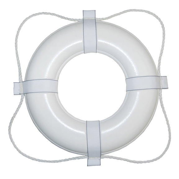 Taylor Made Foam Ring Buoy - 20" - White w/White Grab Line | Bundle of 2
