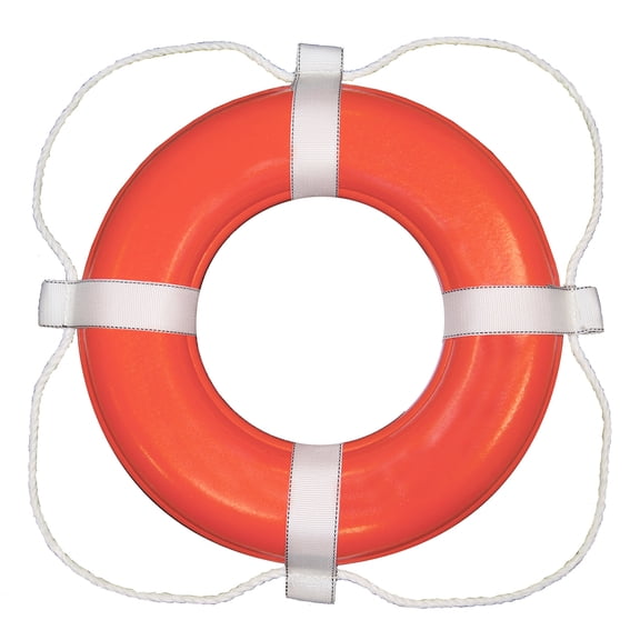Taylor Made Foam Ring Buoy - 30" - Orange w/White Grab Line | Bundle of 2