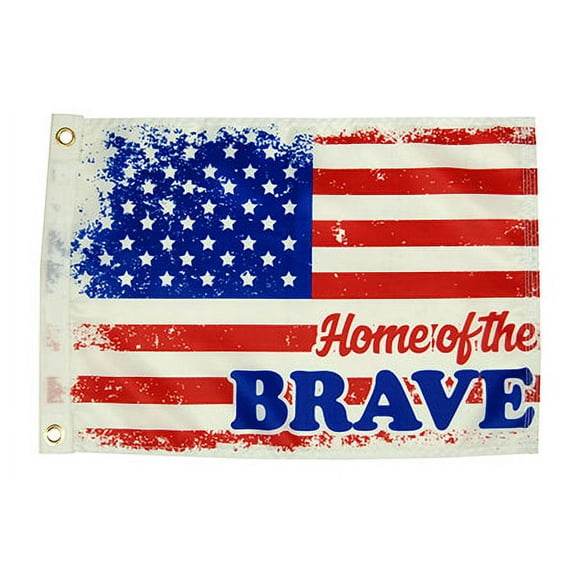 Taylor Made Home of The Brave Flag 12" x 18"