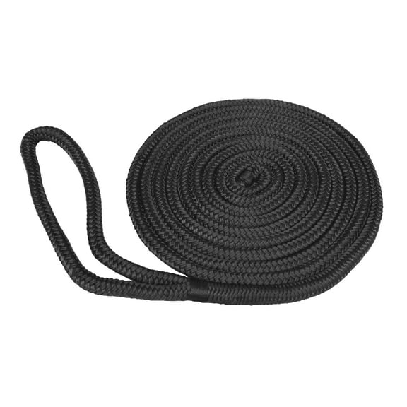 Taylor Made 11322 Double-Braided Dock Line - 1/2" x 15', Black