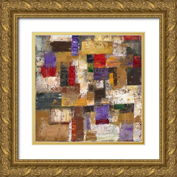 Taylor, Marc 12x12 Gold Ornate Wood Framed with Double Matting Museum Art Print Titled - All that Jazz 2