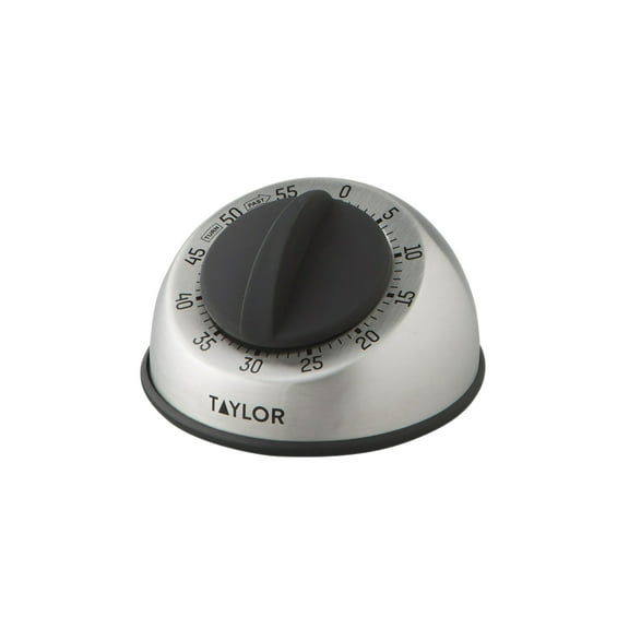 Taylor Mechanical Stainless Steel Timer for Classwork, Projects, and Kitchen Tasks