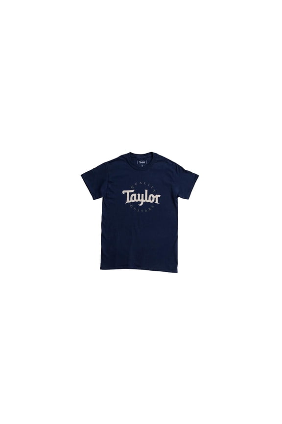 Mens Classic 2-Color T-Shirt, Navy with Grey Logo, X-Large