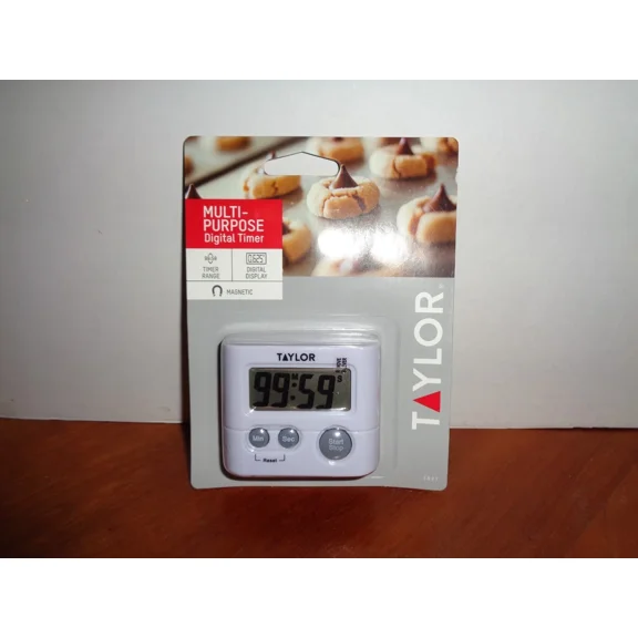 Taylor Multi-Purpose Large Display Digital Kitchen Timer With Magnetic Back Clip