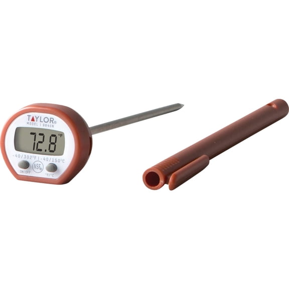 Taylor Precision 9840RB Instant Read Pocket Thermometer, NSF -40 to 302F Temperature Range