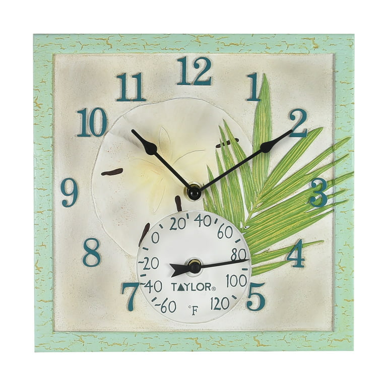 https://i5.walmartimages.com/seo/Taylor-Precision-Products-12-inch-Sand-Dollar-Clock-with-Thermometer_50b45776-de29-4ecc-81d4-21e4322e9ea3.5c579a74e5f5e631b557effdce54885f.jpeg?odnHeight=768&odnWidth=768&odnBg=FFFFFF