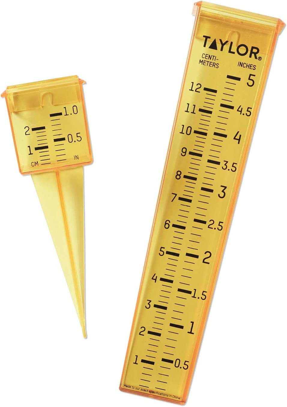 Taylor Yellow 2-in-1 Rain and Sprinkler Gauge