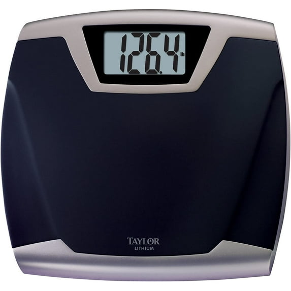 Taylor Precision Products Digital Scales for Body Weight, Extra High 440 LB Capacity, Rubberized Anti-slip Mat, Oversized Readout, Beeps when weight locks, Auto On and Off Scale, 14.0 x 12.4 Inches