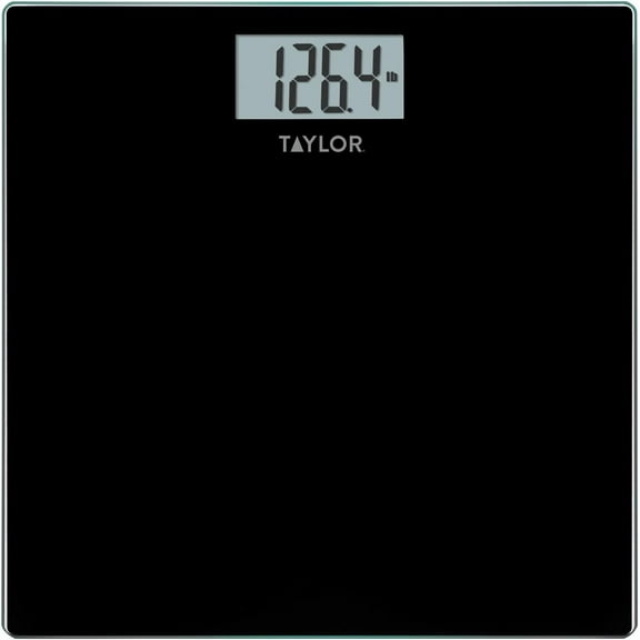 Taylor Precision Products Digital Scales for Body Weight, Highly Accurate 400 LB Capacity, Auto on and Off Scale, 11.8 x 11.8 Inches, Black