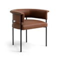 thumbnail image 1 of Taylor Saddle Brown Performance Vegan Leather Dining Chair, 1 of 7