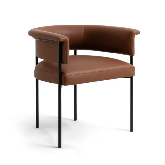 Taylor Saddle Brown Performance Vegan Leather Dining Chair
