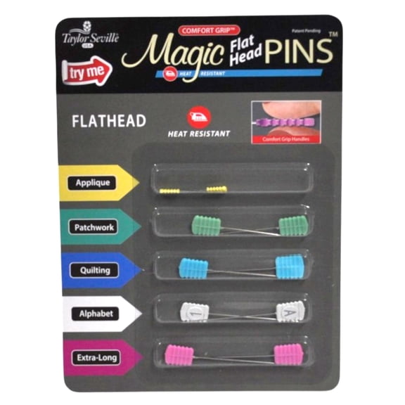 Taylor Seville Magic Flat Head Pins Sample Card
