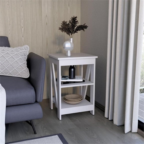 Taylor Side Table Engineered Wood White